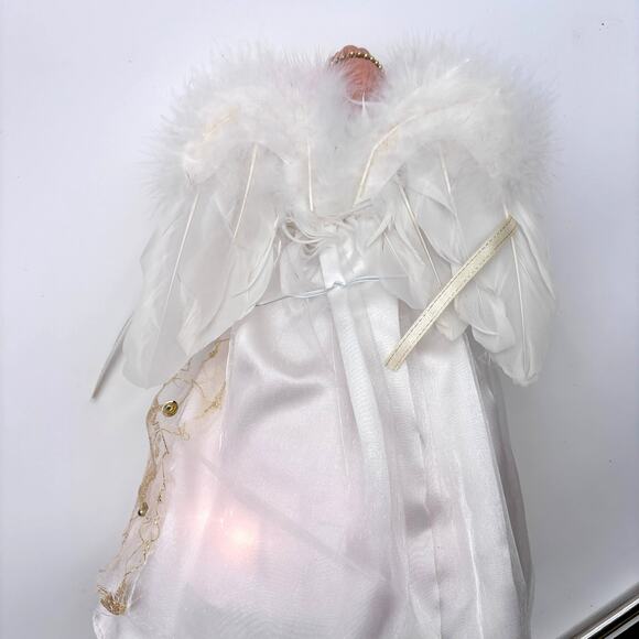 Kurt S. Adler 12" 10-Light Ivory & Gold Angel Christmas Treetop with Box Works - Picture 9 of 16
